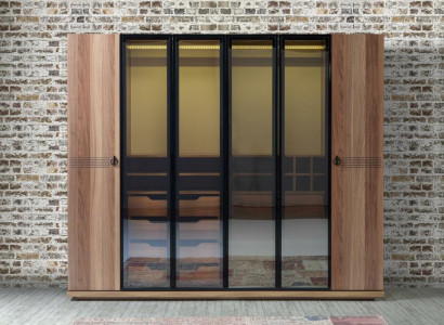 Durchsichtiger Kleiderschrank Möbel Luxus Design Einrichtung Schlafzimmer